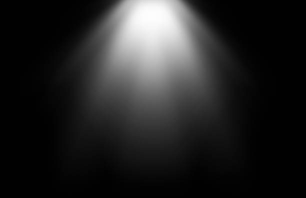 superposición de rayos spotlight - fondo negro fotografías e imágenes de stock