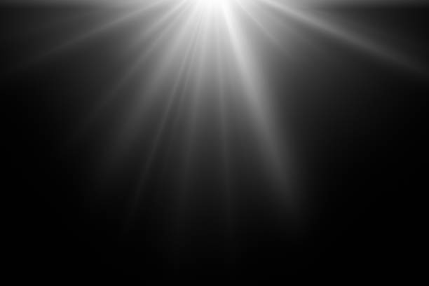 light rays overlay - lichtstrahl stock-fotos und bilder