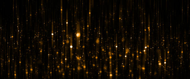 istock Delicate Glowing Golden Defocused Lights 1302444716