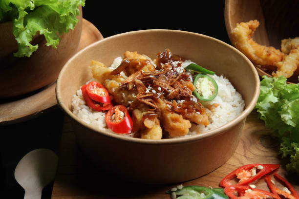 istock Liwet rice with chicken teriyaki. 1302444738