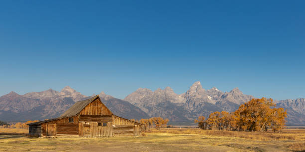 T.A. Moulton Barn near Grand Teton National Park in Wyoming stock photo