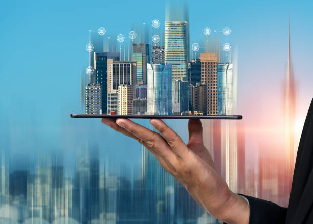 istock Advanced communication and global internet network connection in smart city 1302450754
