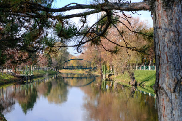 istock View from the park on an autumn day, 1302452229