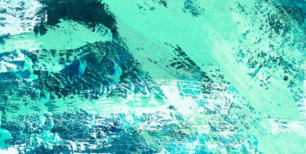 istock Abstract contemporary art paint illustration. Colorful artistic drawing art 1302455129