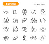 istock Humanitarian Icons - Line Series - Editable Stroke 1302458433