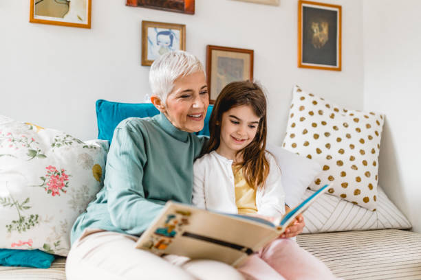 istock Grandmother and granddaughter having fun 1302459098