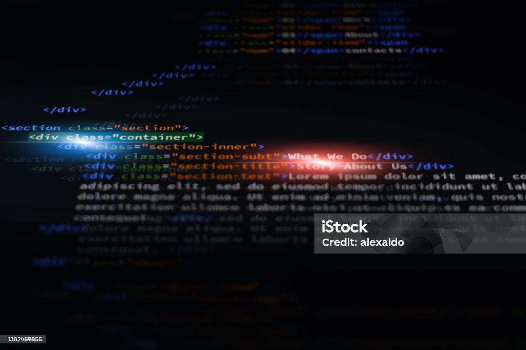 Html Language Coding Background Stock Illustration - Download Image Now ...