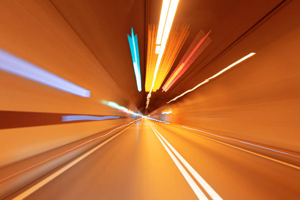 istock Road in an underground tunnel. Shooted with motion blur. 1302462287