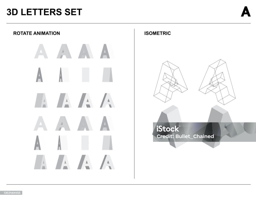 Ilustración de 3d Un Conjunto De Letras Del Alfabeto Animar Vector De  Estructura Alámbrica Isométrica y más Vectores Libres de Derechos de Letra  A - iStock