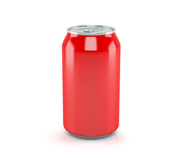 istock Red soda can isolated from the background 1302468379