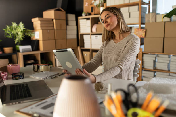 istock Calling a customer to tell them their package is on it's way 1302470319