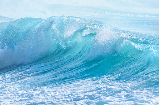 turquoise waves at Sandy Beach, Oahu, Hawaii USA