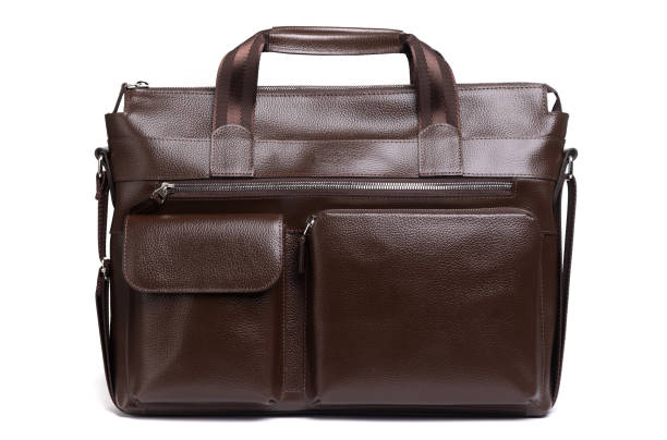 istock men`s expensive leather bag on a white background 1302471996