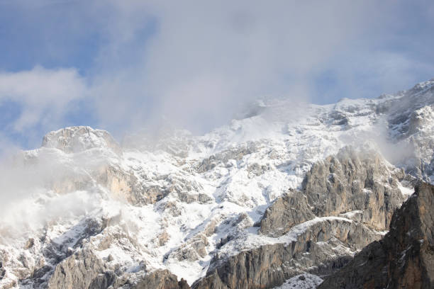 istock forest and mountain snowed in winter 1302473481