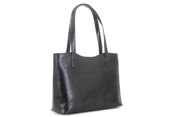 istock expensive black leather women bag on a handle isolated on a white background 1302475991