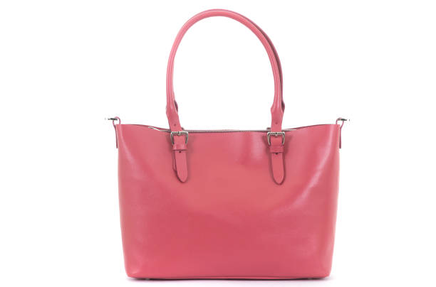 istock leather female coral bag with handle isolated on white background 1302476004
