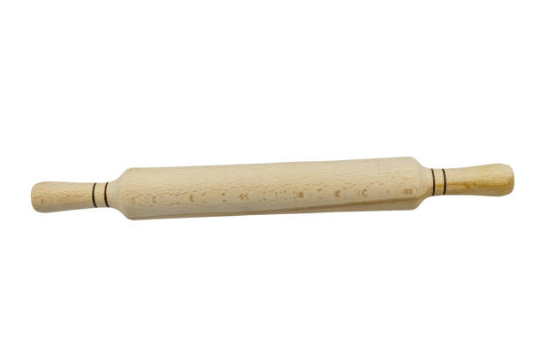 istock Wooden rolling pin isolated on white background 1302491740