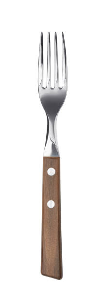 istock Steel fork with wooden handle 1302491818
