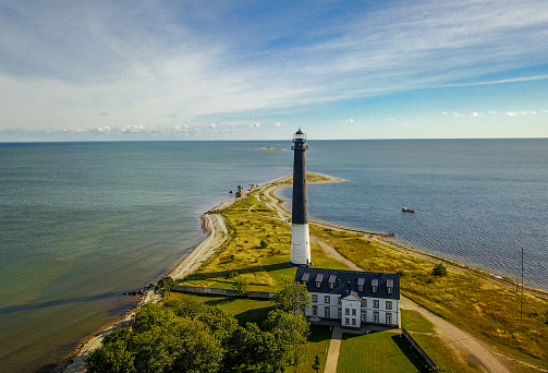 Lighthouse on the Sõrve Peninsula on the island of Saaremaa