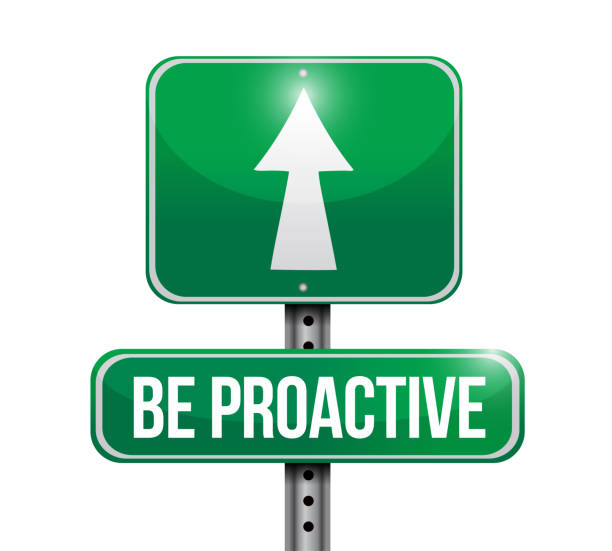 Be proactive road sign illustration design vector art illustration