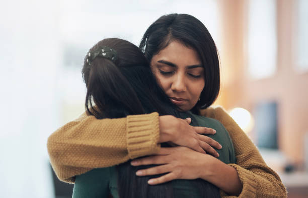 You can always come to me Cropped shot of two young women embracing each other at home emotional support stock pictures, royalty-free photos & images