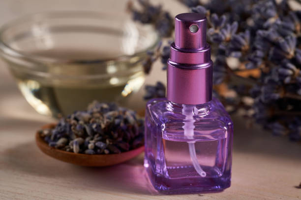 istock Lavender essential oil and dried flowers 1302499598
