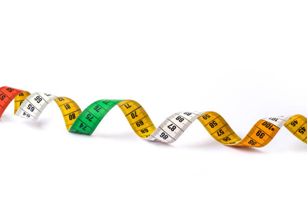 istock Colorful measuring tape on white background. 1302501526