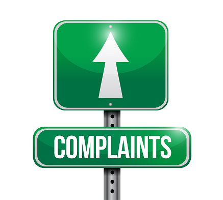 Complaints signpost illustration design over a white background