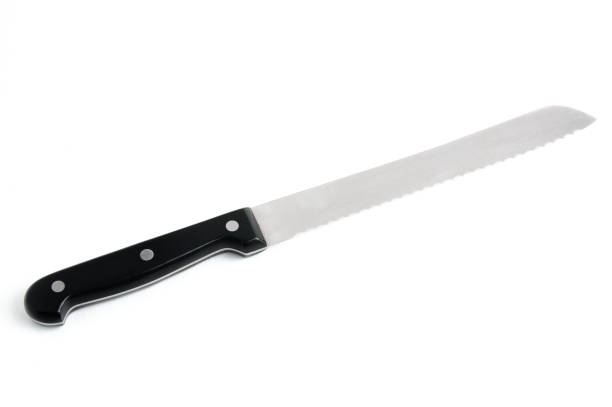 istock Knife for cutting bread on a white background 1302512148