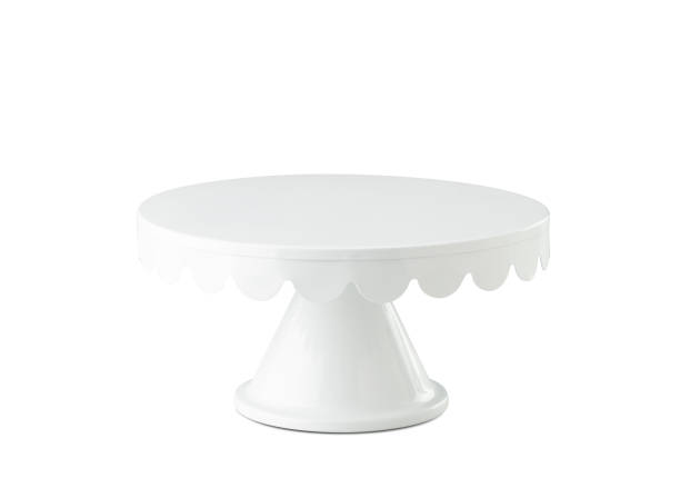 istock White Metal Cake Stand on a White Background 1302516709