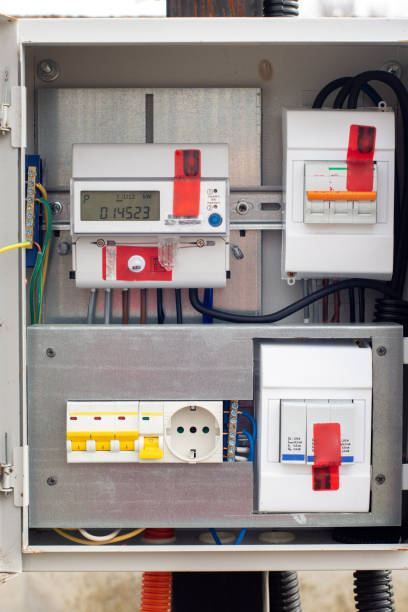 istock An introductory machine and an electric energy meter in a dashboard on a pole close-up 1302516949