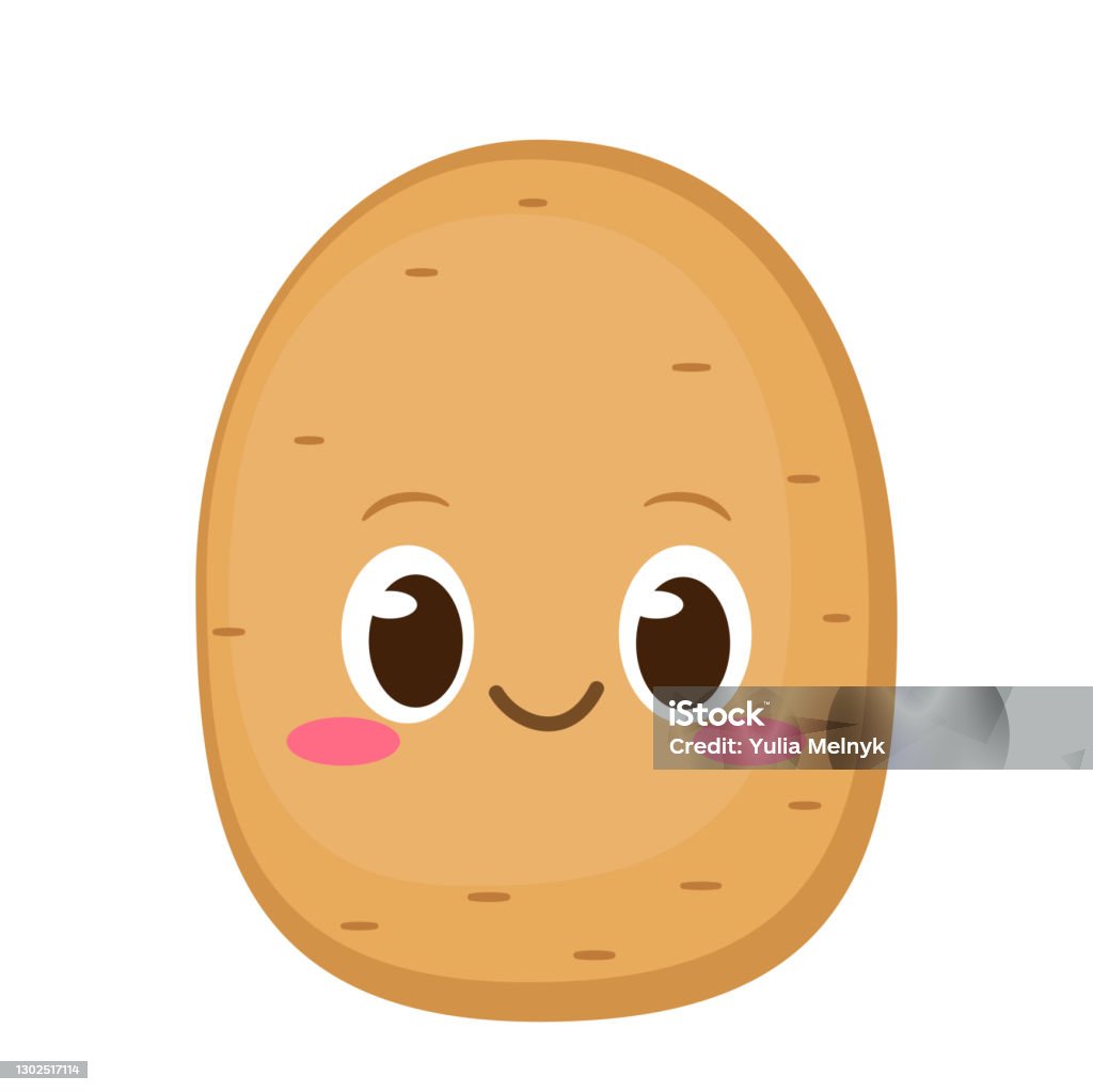 Cute Happy Potato Character Emoji Stock Illustration - Download Image Now -  Anthropomorphic Face, Anthropomorphic Smiley Face, Batata - iStock