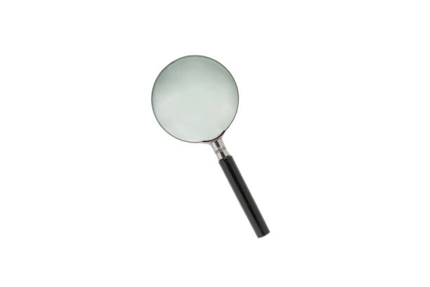 istock Magnifying glass isolated on white background. 1302521031