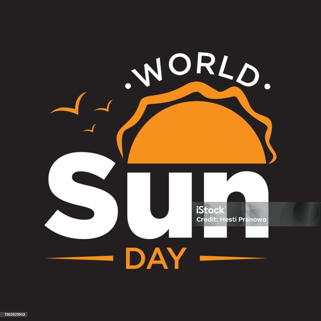 Vetores de Dia Mundial Do Sol Letras Design Simples e mais imagens de