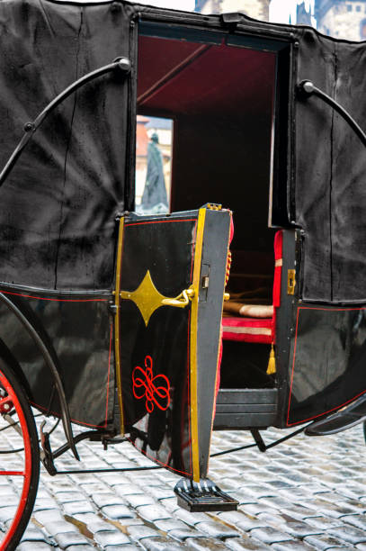 Horse Carriage Taking Tourists in Prague