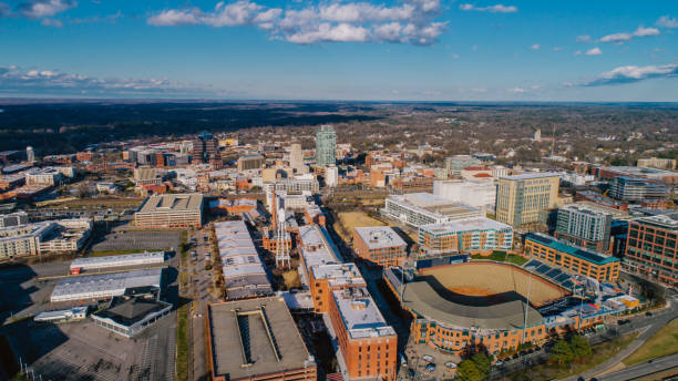 istock Aerial over Durham, North Carolina 1302524859