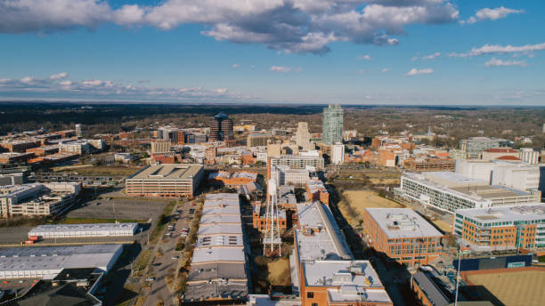 aerial over durham - medicine and science travel locations railway transportation fotografías e imágenes de stock