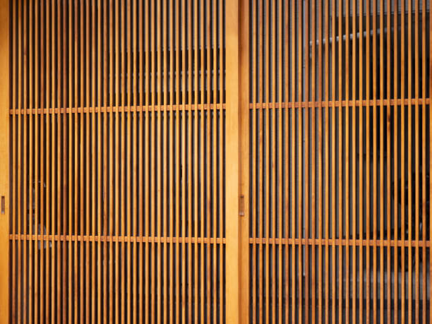 Wooden lattice door