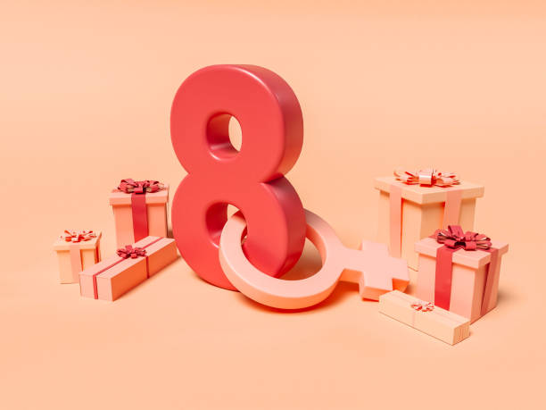 istock Happy womens day. 3D illustration 1302531322