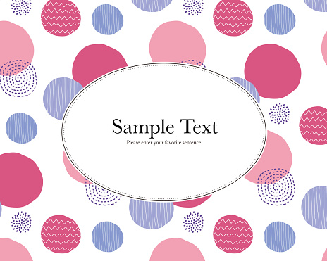 Pink Circle Abstract Seamless Pattern Background Design Frame Stock ...