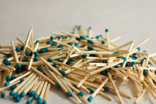 istock Set of stacked matches 1302533324