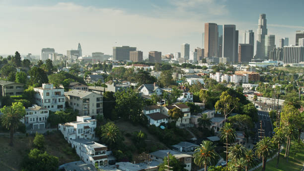 istock Hillside Housing in Echo Park Overlooking Downtown Los Angeles 1302534042