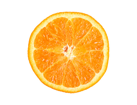 Orange fruit. Piece isolated on white