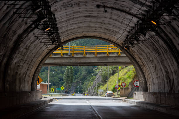 istock Tunnel between mountains in Colombia 1302537837