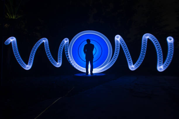 istock People with beautiful light painting artwork 1302547661
