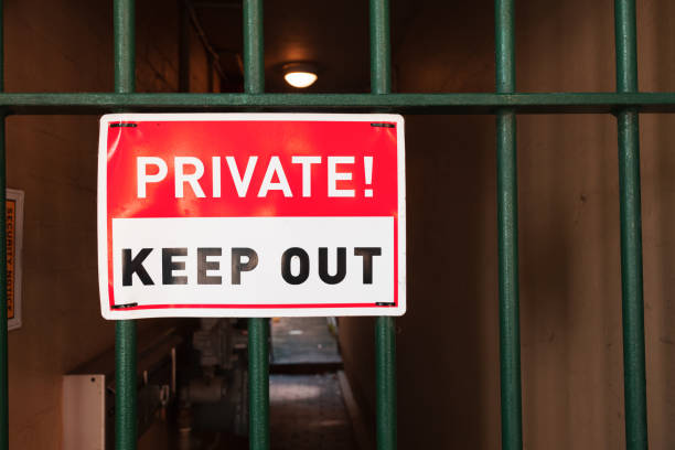 istock Metal Private, keep out sign 1302554704
