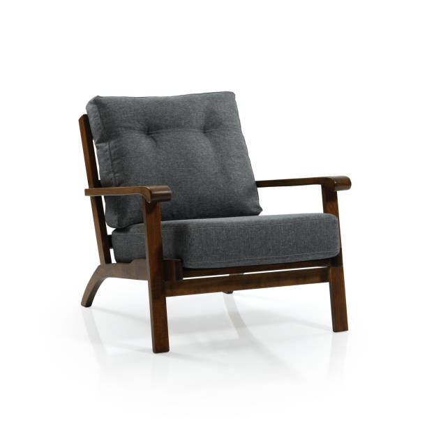 istock Gray armchair isolated on white background(clipping path) 1302555645