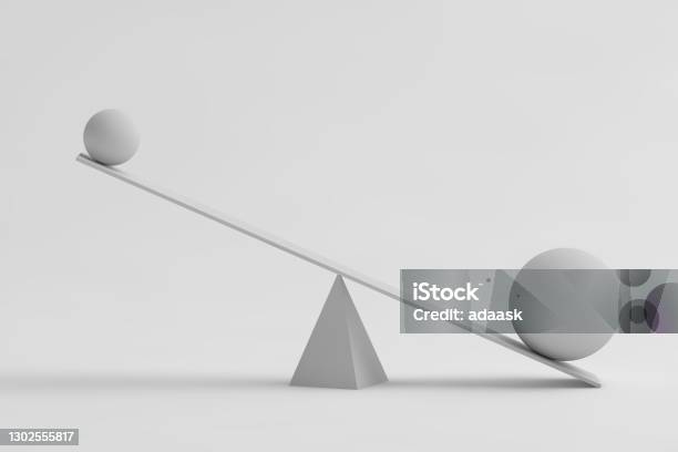 Several Balancing Geometric Shapes Stock Photo - Download Image Now - Weight Scale, Imbalance, Seesaw