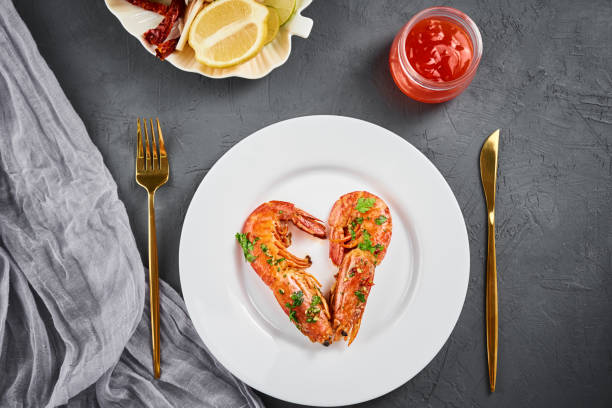 440+ Heart Shaped Shrimp Photos Stock Photos, Pictures & Royalty-Free