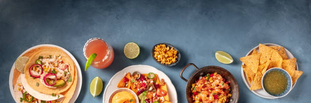 istock Mexican food panorama with copy space 1302559535